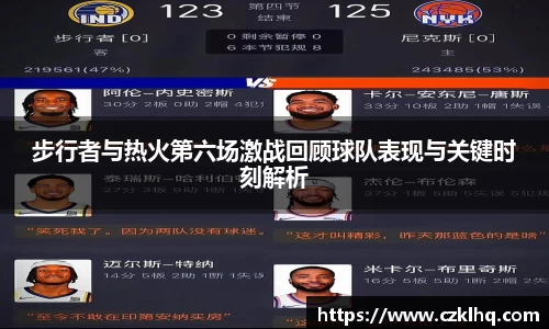 步行者与热火第六场激战回顾球队表现与关键时刻解析